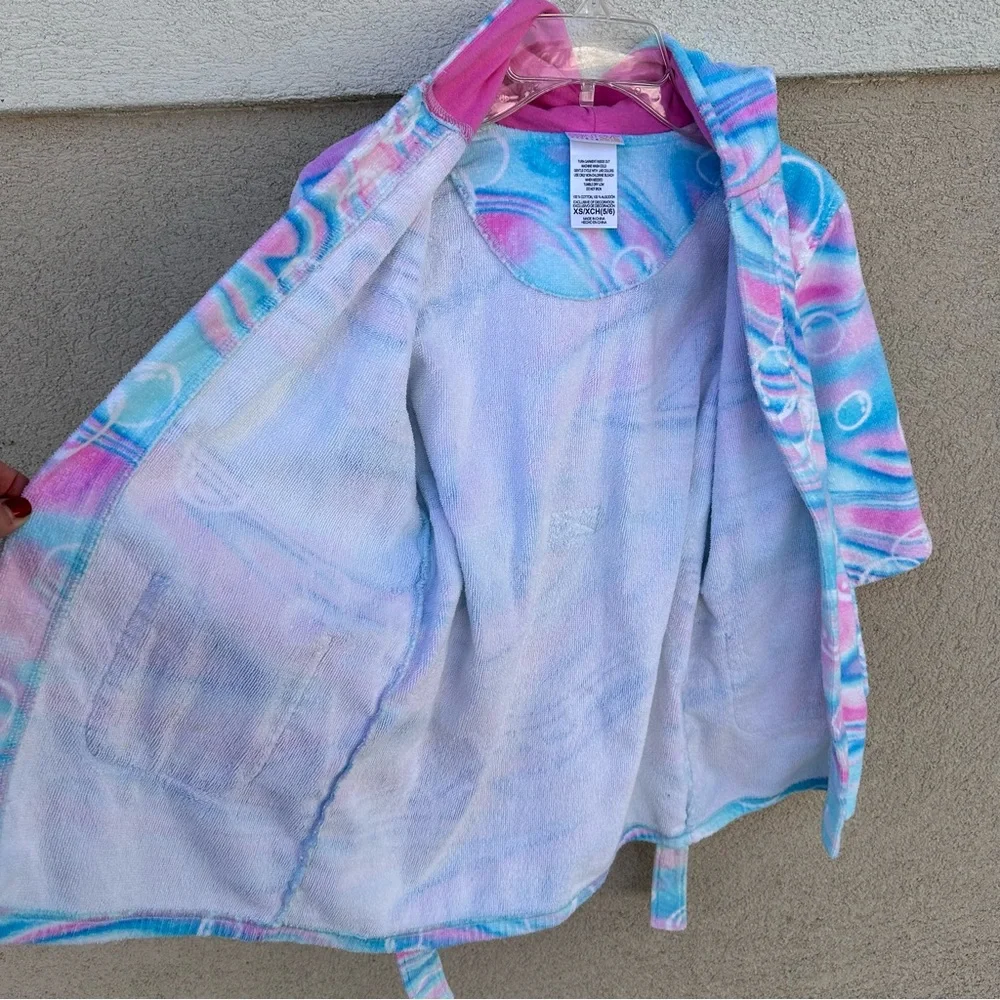 Kids Saint Eve Swim Colorful Beach Shark Hooded Cover Up Robe